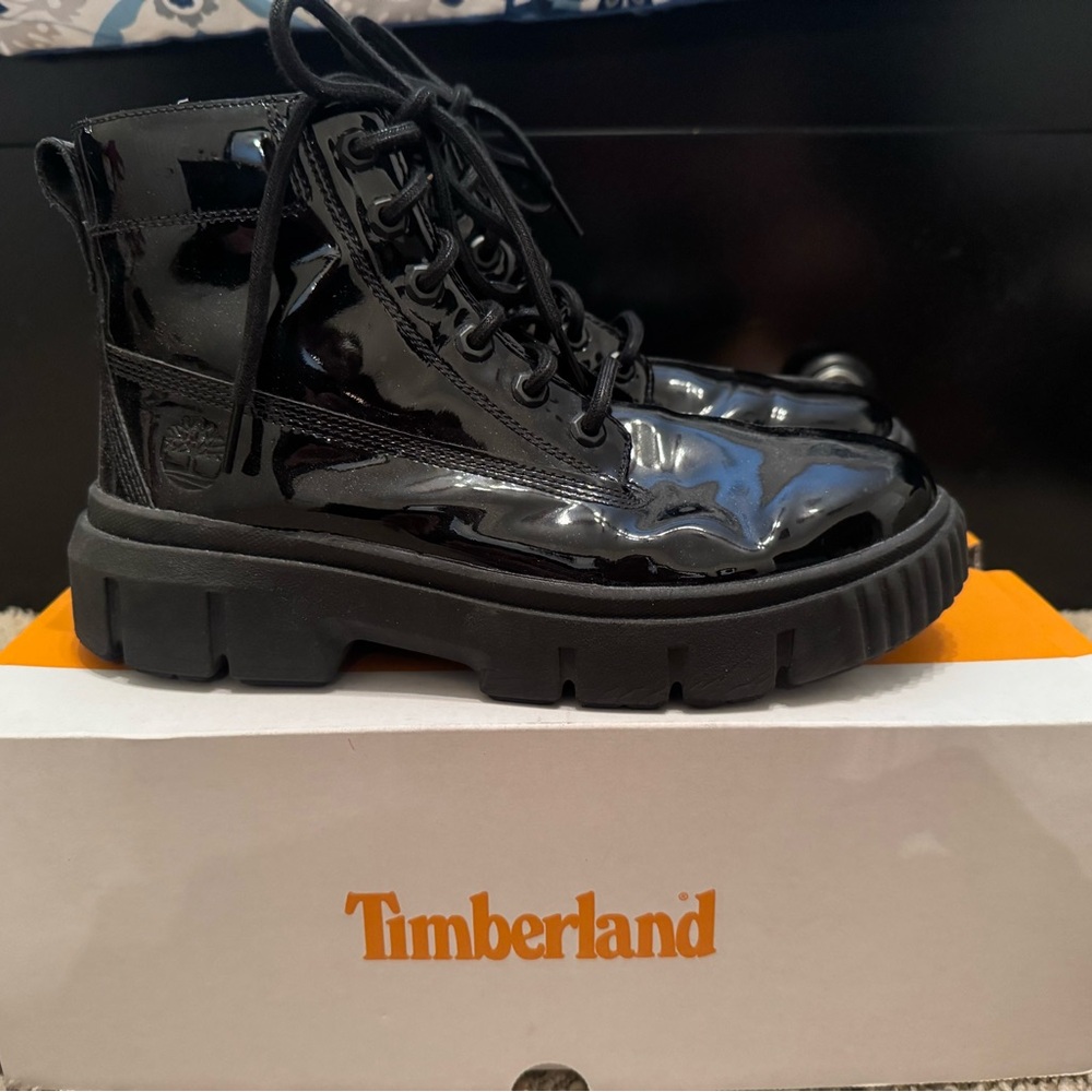 Timberland Women’s Black Patent  Boots
